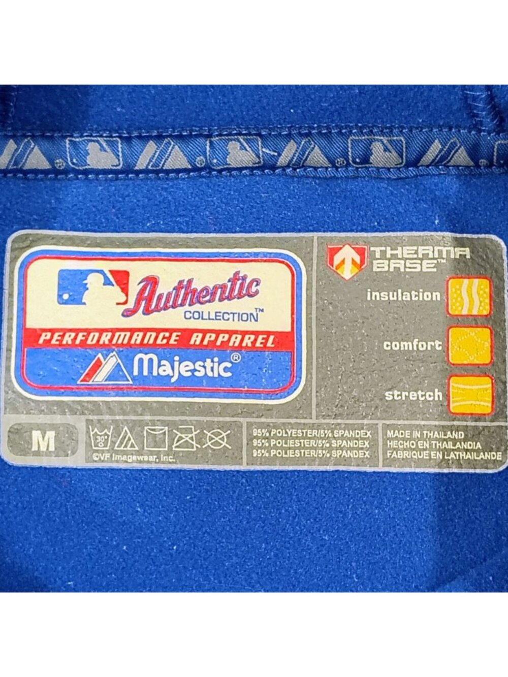Chicago Cubs MLB Hoodie Sweatshirt Size M Majestic Therma Base Authentic Blue - Picture 6 of 14